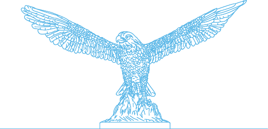 Blue eagle illustration