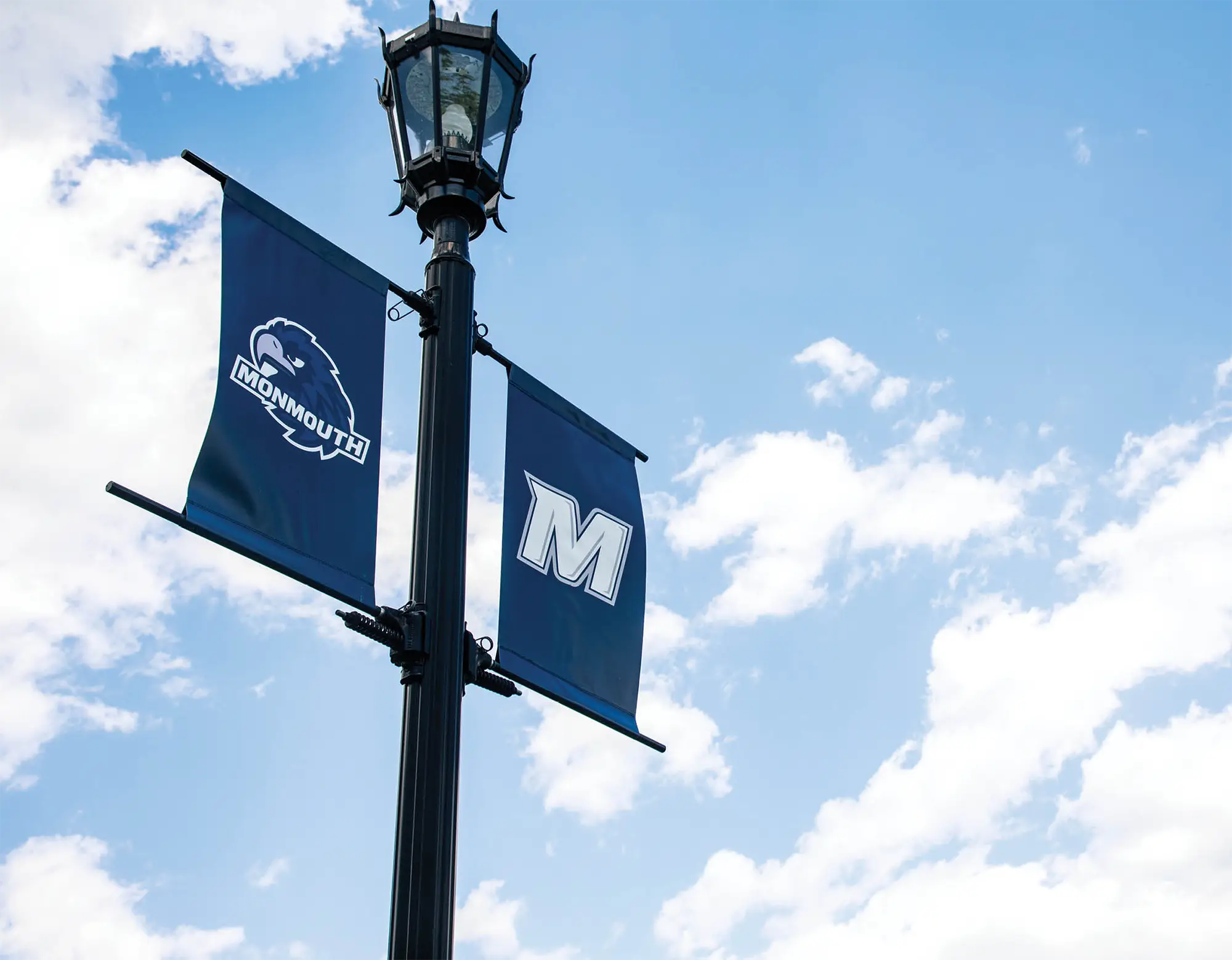 light pole with Monmouth flag