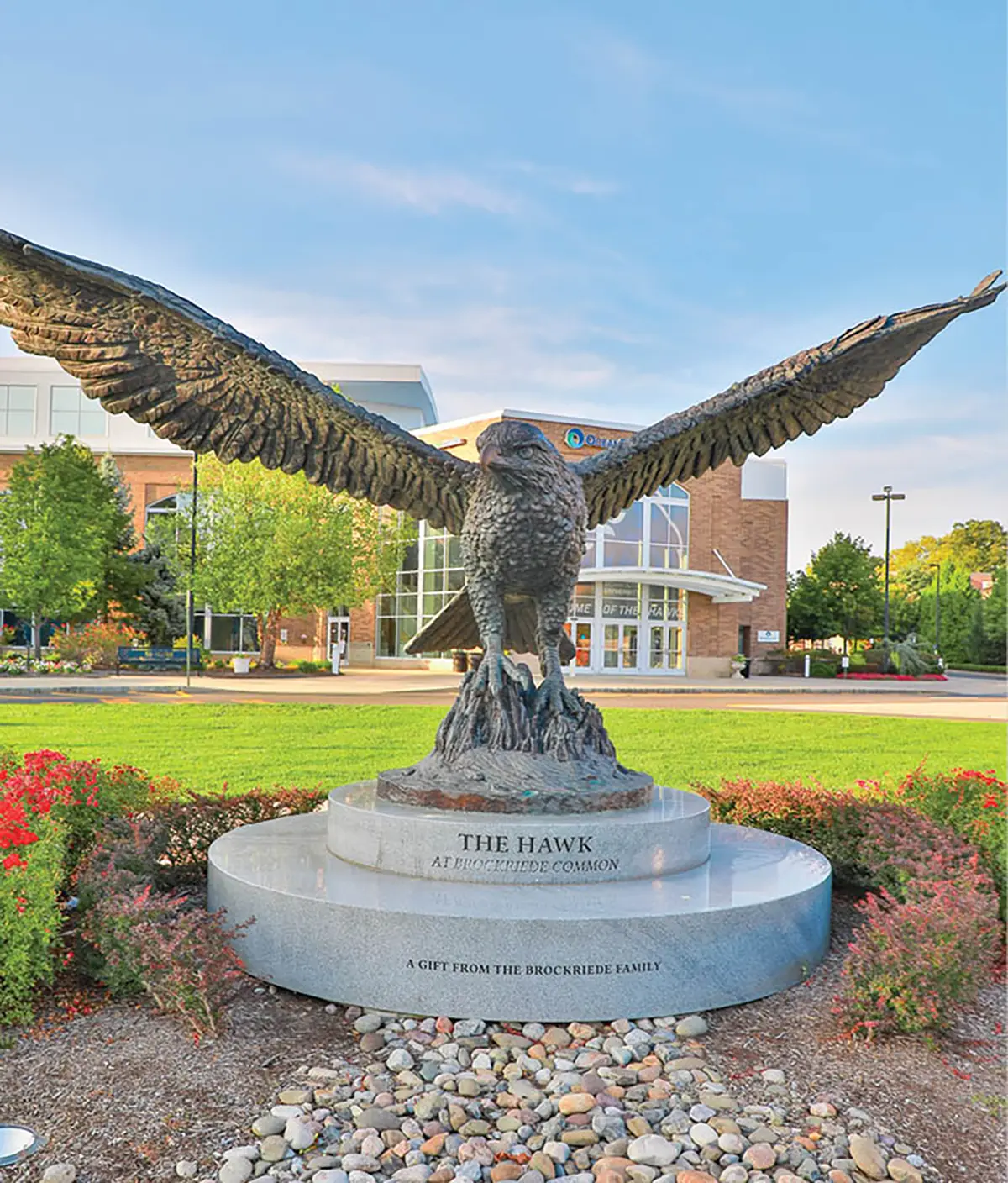Monmouth Hawk statue