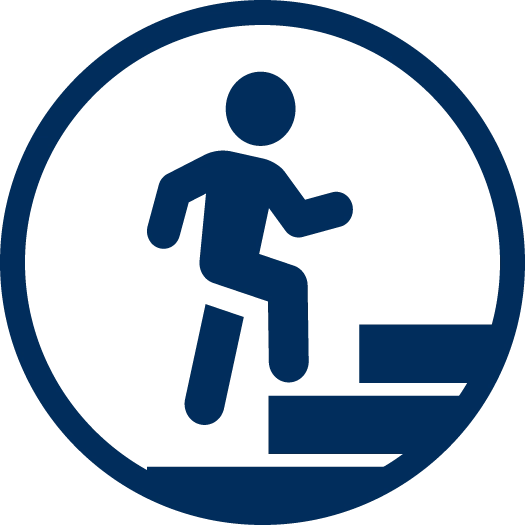 person walking upstairs icon