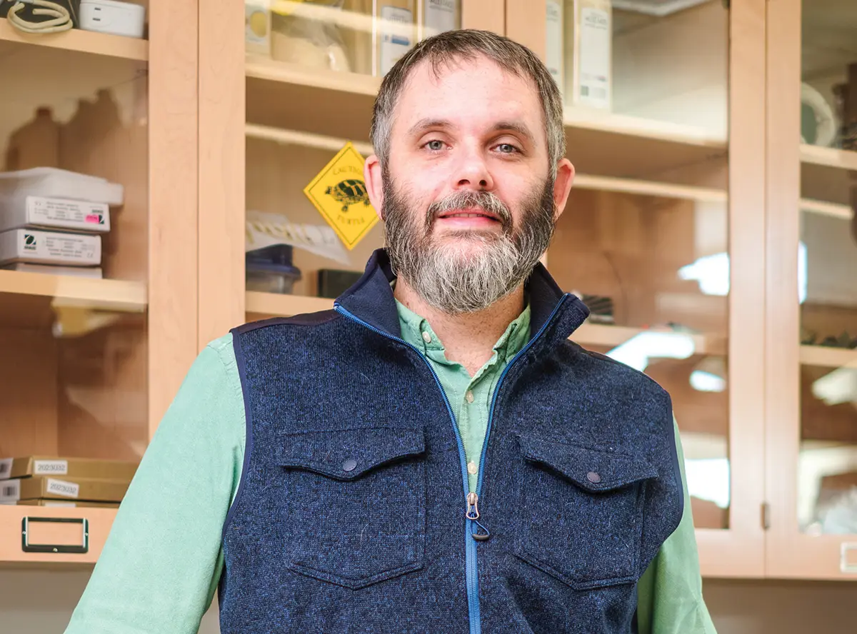 Sean Sterrett in a laboratory