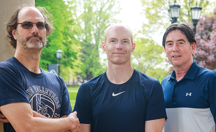 Kenneth Mitchell, Robert H. Scott III, and Joseph N. Patten posing together outdoors
