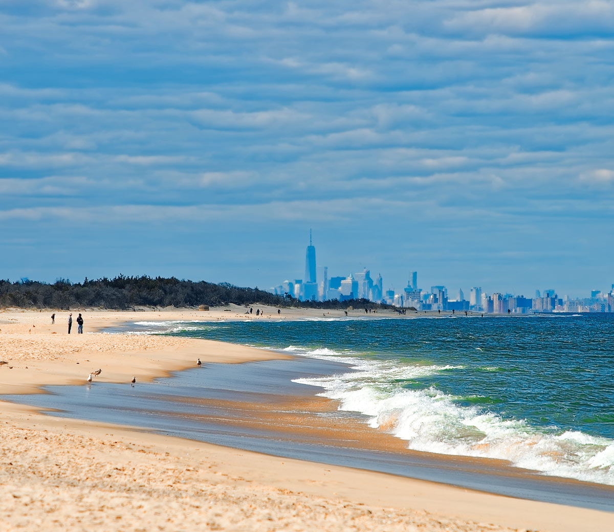 view of Sandy Hook, NJ beach